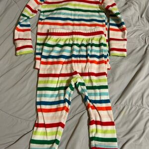 Cat & Jack Colorful Striped Kids Fleece Pajamas